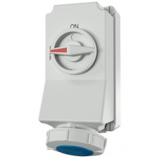 Wall Mntd Socket - Mennekes-5793A,  Switched, 3P, 32A,230V, IP67, Interlock 