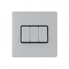 2 Way 3 Gang Switches, wall fitting SLM1032BCBM