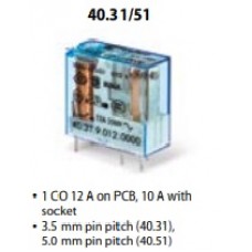 Relay, Miniature, 40 Series,40.31 PCB-Plug in 