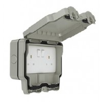 13A 2 Gang Weatherproof Switched Socket, Double Pole, IP66, SWP4100